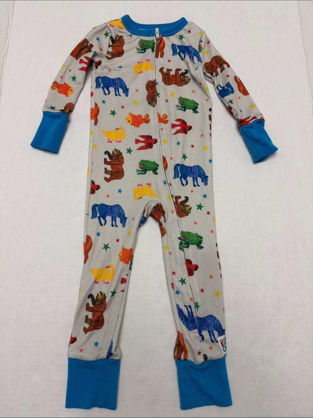 World of Eric Carle Baby 12M Brown Bear Colorful Animal Kids Footie Pajamas
